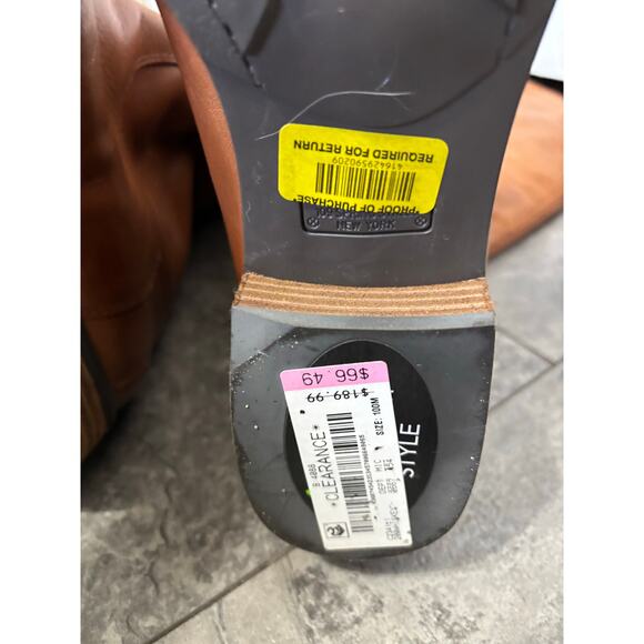 Sam Edelman Penny Tall boots athletic fit equestrian leather brown riding 10m - Picture 12 of 14